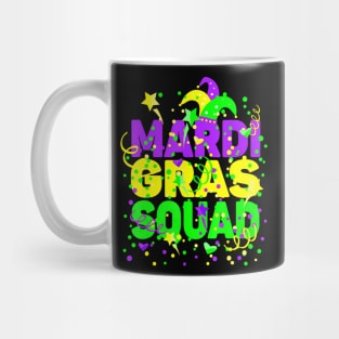 Mardi Gras Squad Party  Outfit Funny Mardi Gras Mug